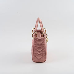 Christian Dior Mini Lady Dior Satin Pink