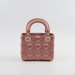 Christian Dior Mini Lady Dior Satin Pink