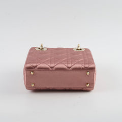 Christian Dior Mini Lady Dior Satin Pink