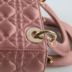 Christian Dior Mini Lady Dior Satin Pink