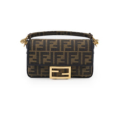 Fendi mini baguette chain zucca crossbody top handle