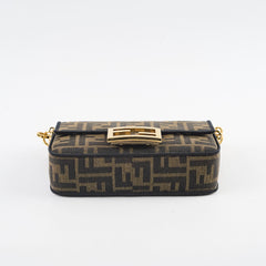 Fendi mini baguette chain zucca crossbody top handle