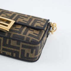 Fendi mini baguette chain zucca crossbody top handle