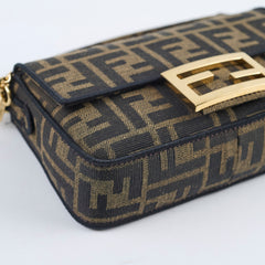 Fendi mini baguette chain zucca crossbody top handle
