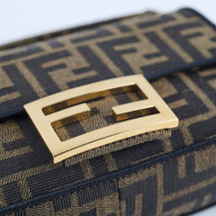 Fendi mini baguette chain zucca crossbody top handle