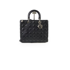 Christian Dior Vintage Large Lady Dior Black
