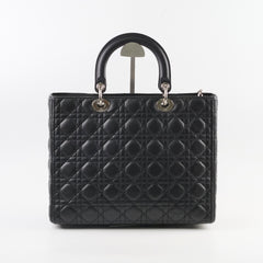 Christian Dior Vintage Large Lady Dior Black