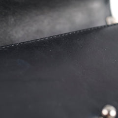 Chanel Calfskin Quilted Medium Boy with Top Handle Black Series 21