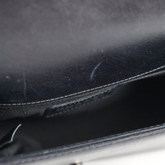 Chanel Calfskin Quilted Medium Boy with Top Handle Black Series 21