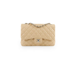 Chanel Jumbo Single Flap Beige Lambskim SHW 12 Series