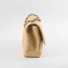 Chanel Jumbo Single Flap Beige Lambskim SHW 12 Series