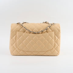 Chanel Jumbo Single Flap Beige Lambskim SHW 12 Series