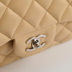 Chanel Jumbo Single Flap Beige Lambskim SHW 12 Series