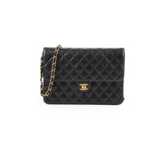 Chanel Quilted chain Flap Black