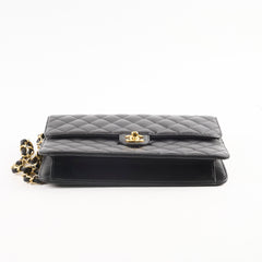 Chanel Quilted chain Flap Black
