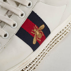 Gucci Ace Crystal Platform Sneakers White Size 37