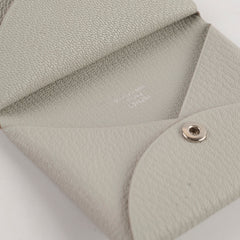 Hermes Calvi Duo Compact Chevre Mysore Gris Perle