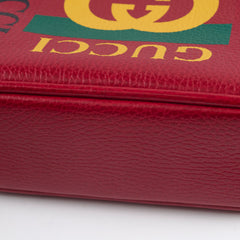Gucci Logo Messenger Crossbody Red