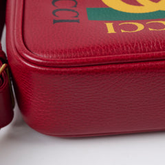 Gucci Logo Messenger Crossbody Red