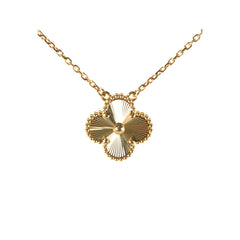 Van Cleef & Arpels Vintage Guilloche Yellow Gold Pendant Necklace
