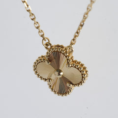 Van Cleef & Arpels Vintage Guilloche Yellow Gold Pendant Necklace
