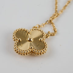 Van Cleef & Arpels Vintage Guilloche Yellow Gold Pendant Necklace