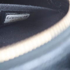 Chanel round top handle crossbody vanity caviar bag black