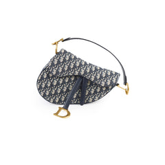 Christian Dior Oblique Saddle Bag Navy