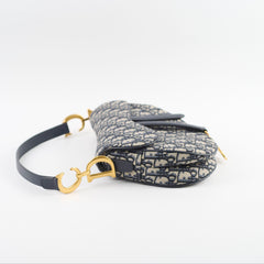 Christian Dior Oblique Saddle Bag Navy
