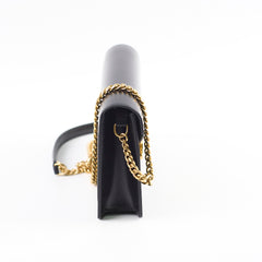 Celine Margo Triomphe Wallet on Chain WOC Black