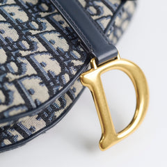 Christian Dior Oblique Saddle Bag Navy