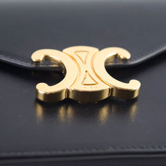 Celine Margo Triomphe Wallet on Chain WOC Black