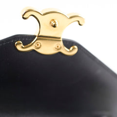 Celine Margo Triomphe Wallet on Chain WOC Black
