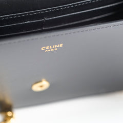 Celine Margo Triomphe Wallet on Chain WOC Black