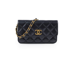 Chanel Seasonal Caviar WOC Wallet on Chain (Microchipped) Charcoal Grey