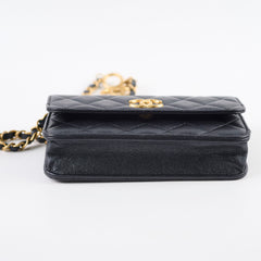 Chanel Seasonal Caviar WOC Wallet on Chain (Microchipped) Charcoal Grey