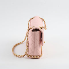 Chanel Seasonal Caviar Flap Pink Microchipped
