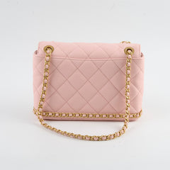 Chanel Seasonal Caviar Flap Pink Microchipped