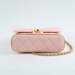 Chanel Seasonal Caviar Flap Pink Microchipped