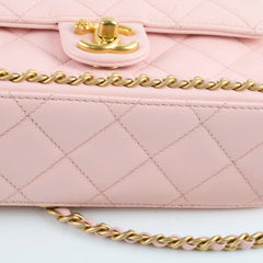 Chanel Seasonal Caviar Flap Pink Microchipped