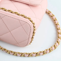 Chanel Seasonal Caviar Flap Pink Microchipped
