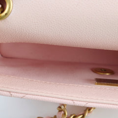 Chanel Seasonal Caviar Flap Pink Microchipped