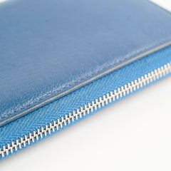 Chanel Lambskin Zip Wallet Blue 23 Series