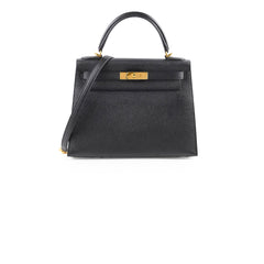 Hermes Kelly 28 Epsom Noir X Stamp 2016
