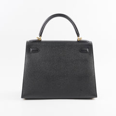 Hermes Kelly 28 Epsom Noir X Stamp 2016