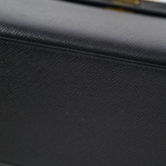 Hermes Kelly 28 Epsom Noir X Stamp 2016