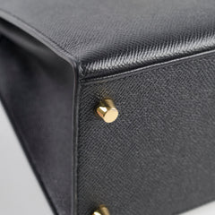 Hermes Kelly 28 Epsom Noir X Stamp 2016
