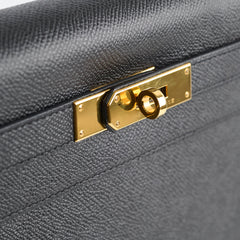 Hermes Kelly 28 Epsom Noir X Stamp 2016