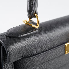 Hermes Kelly 28 Epsom Noir X Stamp 2016