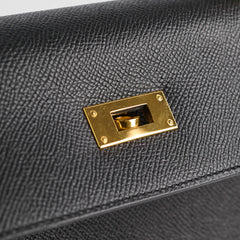 Hermes Kelly 28 Epsom Noir X Stamp 2016